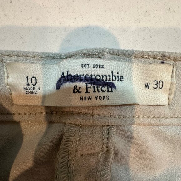 Abercrombie & Fitch Womens Super Skinny Faux Suede Pants Size 10 Beige - Picture 13 of 15